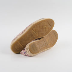 Chanel Espadrilles Tweed Pink Size 38