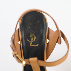 Saint Laurent Tribute Platform Heels Tan Size 37