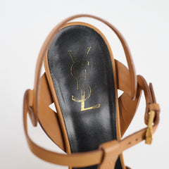 Saint Laurent Tribute Platform Heels Tan Size 37
