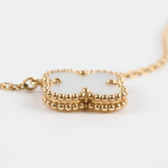 Van Cleef & Arpels Vintage Alhambra White Mother of Pearl MOP Necklace