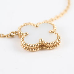 Van Cleef & Arpels Vintage Alhambra White Mother of Pearl MOP Necklace