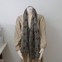 Louis Vuitton Logomani Wool Scarf Brown