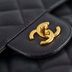 Chanel Caviar Jumbo Double Classic Flap Black