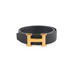 Hermes Constance Belt Togo Swift Black Size 90 Y stamp33303