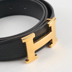 Hermes Constance Belt Togo Swift Black Size 90 Y stamp33303