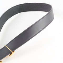 Hermes Constance Belt Togo Swift Black Size 90 Y stamp33303