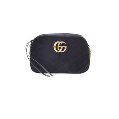 Gucci Marmont Velvet Camera Bag Black