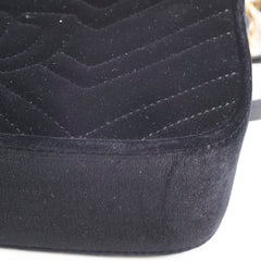 Gucci Marmont Velvet Camera Bag Black