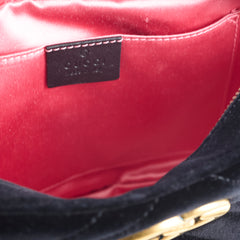 Gucci Marmont Velvet Camera Bag Black