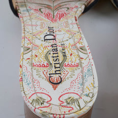 Christian Dior Embroidered D-Way Slides Size 37