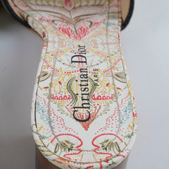 Christian Dior Embroidered D-Way Slides Size 37