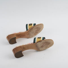 Christian Dior Embroidered D-Way Slides Size 37
