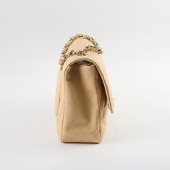 Chanel Lambskin Jumbo Single Flap Beige Series 12