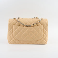 Chanel Lambskin Jumbo Single Flap Beige Series 12