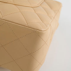 Chanel Lambskin Jumbo Single Flap Beige Series 12