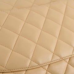 Chanel Lambskin Jumbo Single Flap Beige Series 12