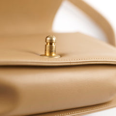 Chanel Small Boy Chevron Beige Calfskin