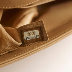 Chanel Small Boy Chevron Beige Calfskin