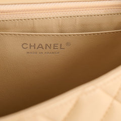 Chanel Lambskin Jumbo Single Flap Beige Series 12