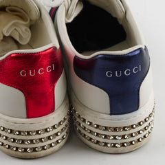 Gucci Ace Crystal Platform Sneakers White Size 37