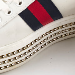 Gucci Ace Crystal Platform Sneakers White Size 37