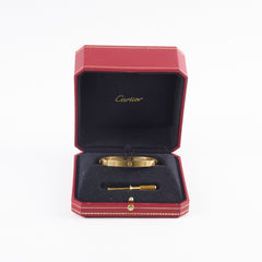 Cartier Classic Love Bracelet Yellow Gold Size 17