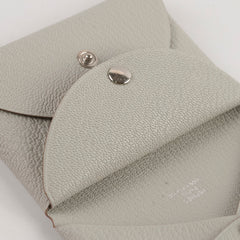 Hermes Calvi Duo Compact Chevre Mysore Gris Perle