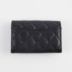 Chanel Caviar Flap Card Holder Black