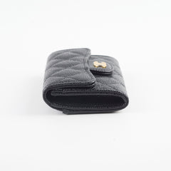 Chanel Caviar Flap Card Holder Black