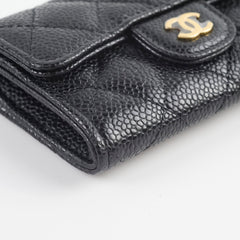 Chanel Caviar Flap Card Holder Black