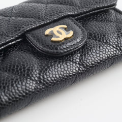 Chanel Caviar Flap Card Holder Black