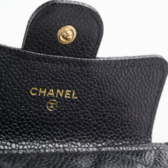 Chanel Caviar Flap Card Holder Black