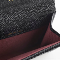 Chanel Caviar Flap Card Holder Black