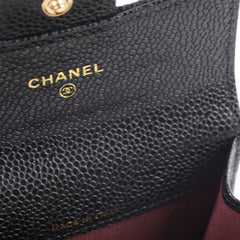 Chanel Caviar Flap Card Holder Black