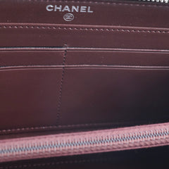 Chanel Caviar Zip Long Wallet Black