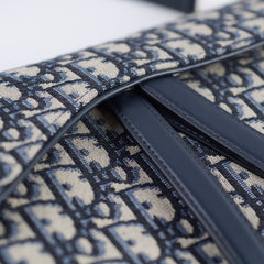 Christian Dior Oblique Saddle Bag Navy