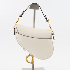 Dior Mini Saddle Bag White