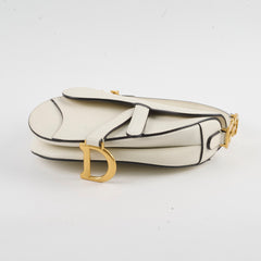 Dior Mini Saddle Bag White