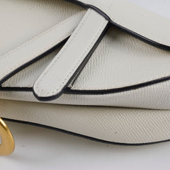 Dior Mini Saddle Bag White