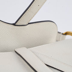 Dior Mini Saddle Bag White