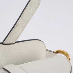 Dior Mini Saddle Bag White