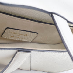 Dior Mini Saddle Bag White