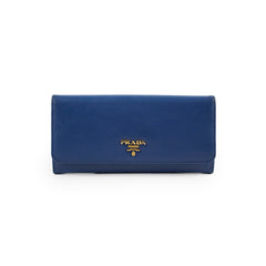 Prada Blue Saffiano Wallet