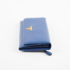 Prada Blue Saffiano Wallet
