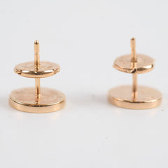 Bvlgari 18k Mother Of Pearl MOP Earrings Rose Gold
