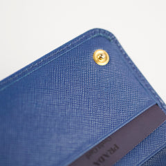 Prada Blue Saffiano Wallet
