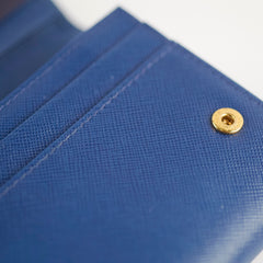 Prada Blue Saffiano Wallet
