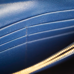 Prada Blue Saffiano Wallet