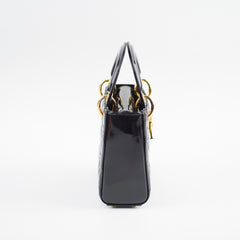 Christian Dior Lady Dior Mini Patent Black