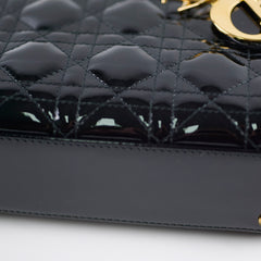 Christian Dior Lady Dior Mini Patent Black